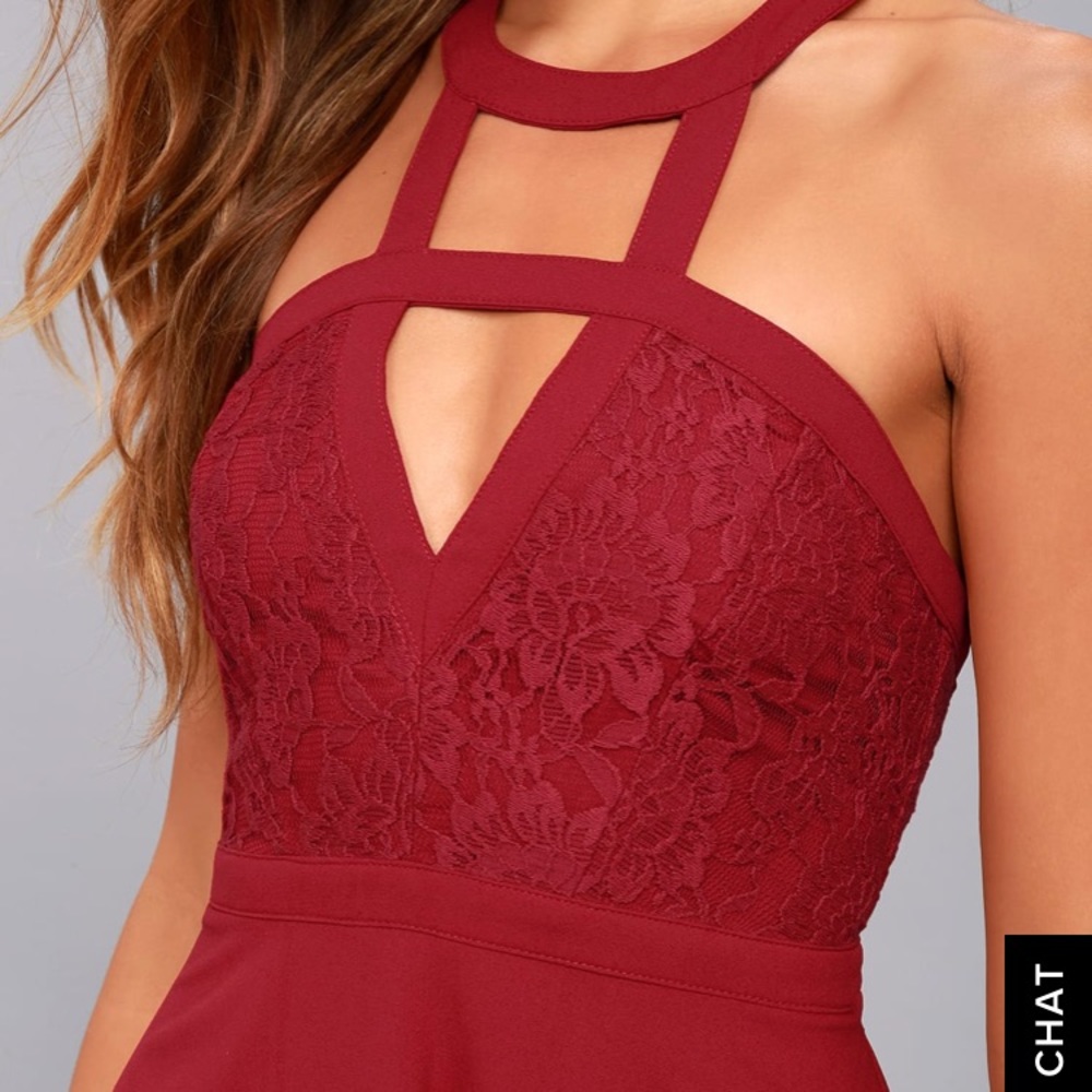 NWT LULUS EXCLUSIVE: All my Dreams Red lace dress